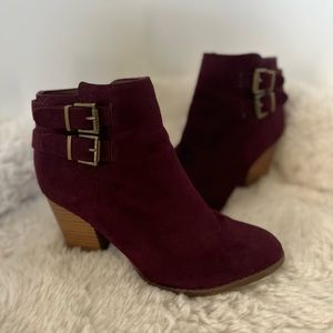 Charlotte Russe Maroon Booties